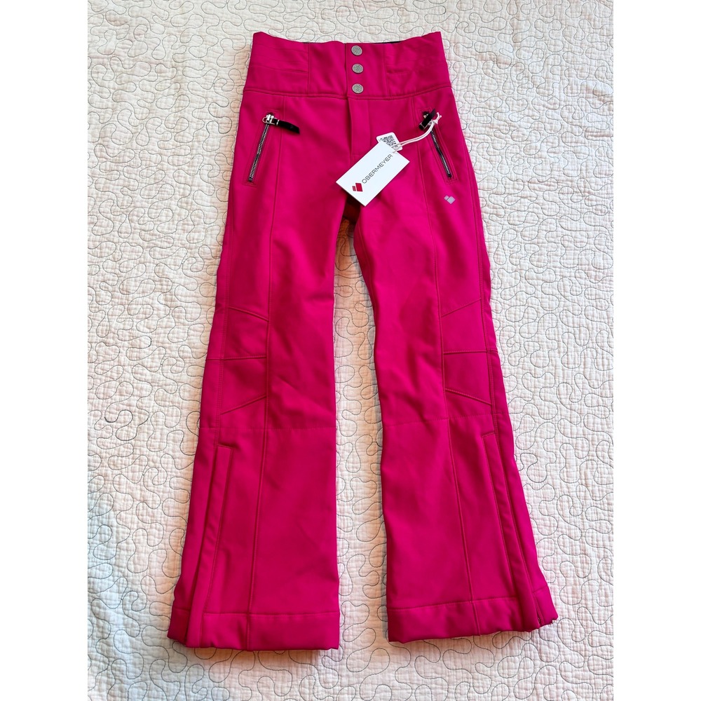 Obermeyer Girls Jolie Softshell Ski Pants Pink Showstopper Size Small 8